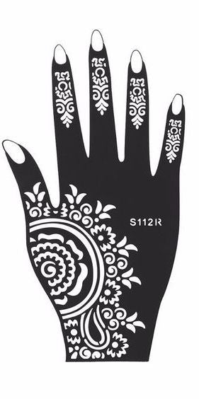 Beautiful Henna Stencils - Both Hands/ Mehendi Designs/ Mehendi DIY Stencil - S112