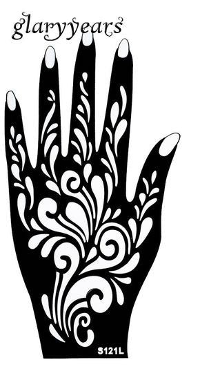 Beautiful Henna Stencils - Both Hands/ Mehendi Designs/ Mehendi DIY Stencil - S121