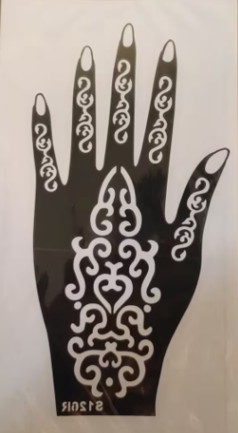 Beautiful Henna Stencils - Both Hands/ Mehendi Designs/ Mehendi DIY Stencil - SR126