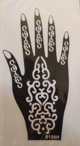 Beautiful Henna Stencils - Both Hands/ Mehendi Designs/ Mehendi DIY Stencil - SR126