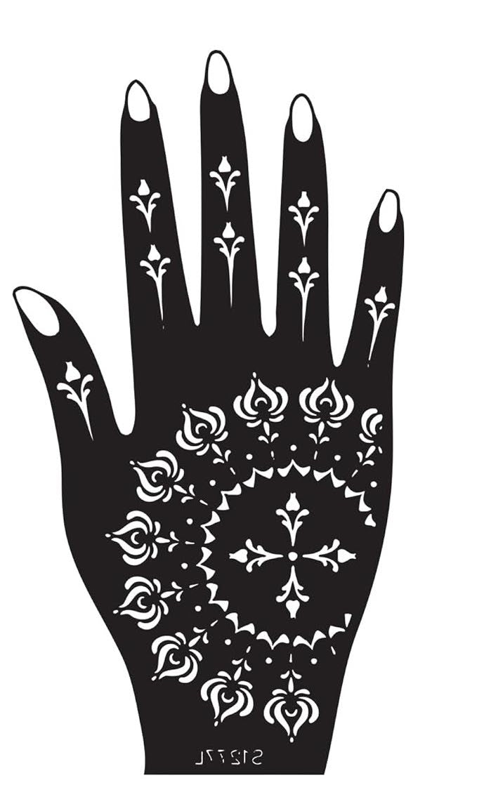 Beautiful Henna Stencils - Both Hands/ Mehendi Designs/ Mehendi DIY Stencil - 1227