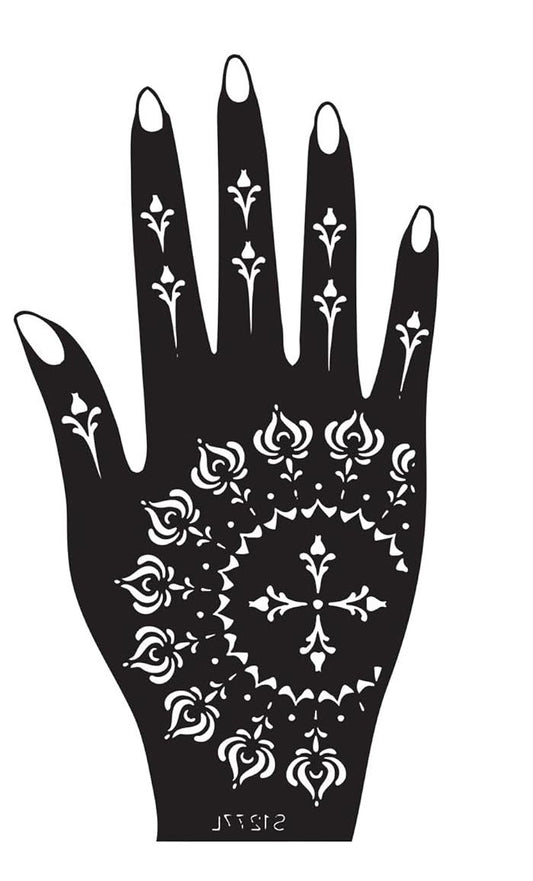Beautiful Henna Stencils - Both Hands/ Mehendi Designs/ Mehendi DIY Stencil - 1227