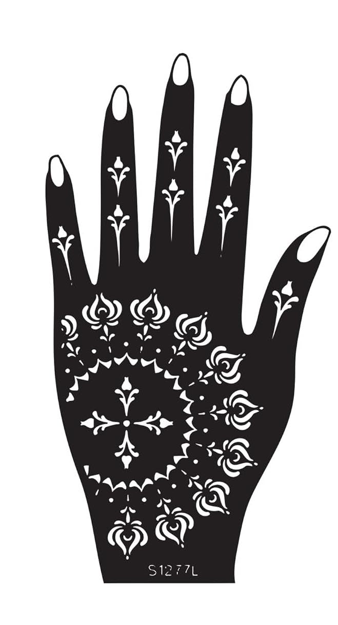 Beautiful Henna Stencils - Both Hands/ Mehendi Designs/ Mehendi DIY Stencil - 1227