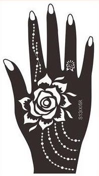 Beautiful Henna Stencils - Both Hands/ Mehendi Designs/ Mehendi DIY Stencil - S13005