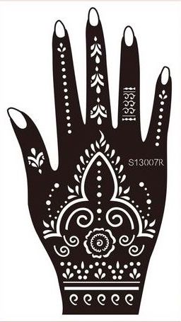 Beautiful Henna Stencils - Both Hands/ Mehendi Designs/ Mehendi DIY Stencil - S13007