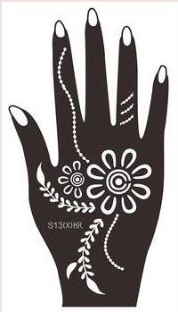Beautiful Henna Stencils - Both Hands/ Mehendi Designs/ Mehendi DIY Stencil - S13008
