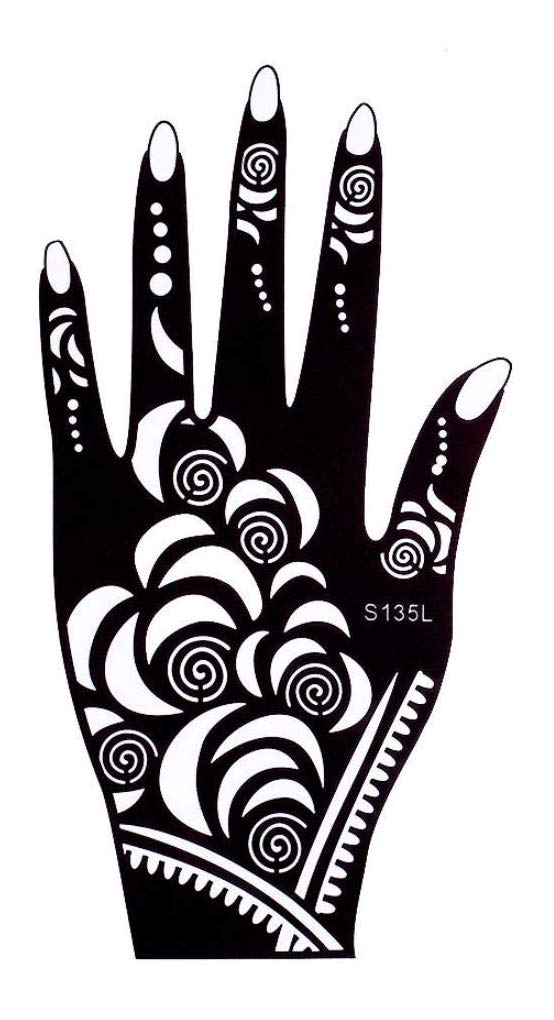 Beautiful Henna Stencils - Both Hands/ Mehendi Designs/ Mehendi DIY Stencil - S135