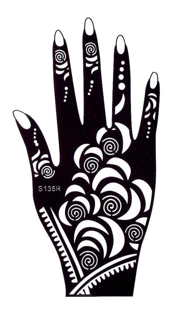 Beautiful Henna Stencils - Both Hands/ Mehendi Designs/ Mehendi DIY Stencil - S135