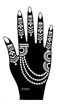 Beautiful Henna Stencils - Both Hands/ Mehendi Designs/ Mehendi DIY Stencil - 137