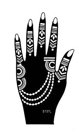 Beautiful Henna Stencils - Both Hands/ Mehendi Designs/ Mehendi DIY Stencil - 137