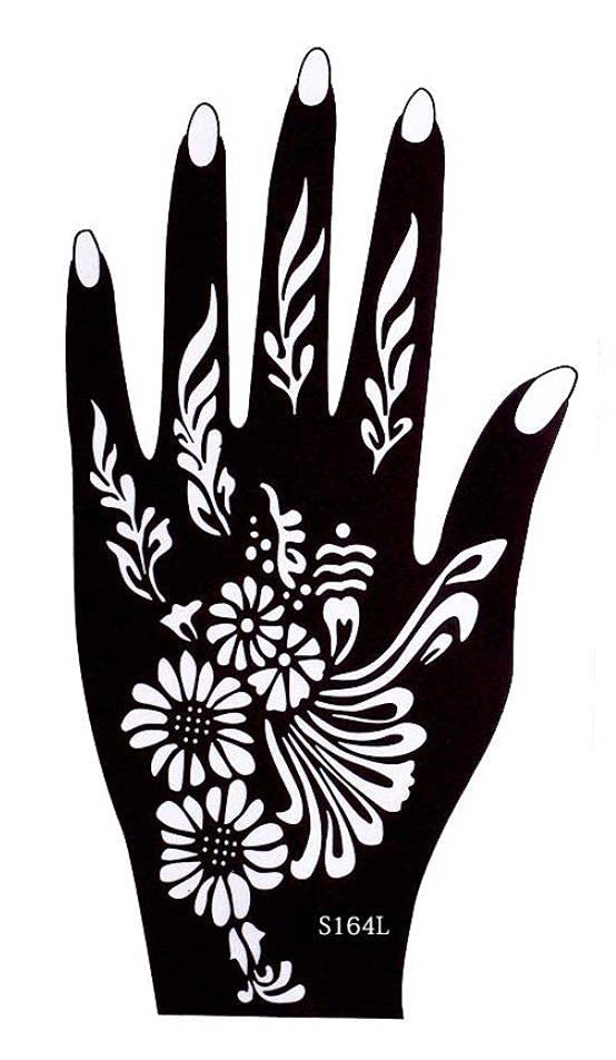 Beautiful Henna Stencils - Both Hands/ Mehendi Designs/ Mehendi DIY Stencil - S164