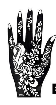 Beautiful Henna Stencils - Both Hands/ Mehendi Designs/ Mehendi DIY Stencil - S117