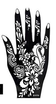 Beautiful Henna Stencils - Both Hands/ Mehendi Designs/ Mehendi DIY Stencil - S117