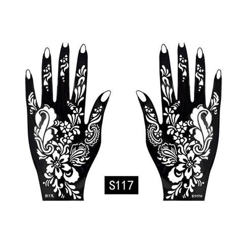 Beautiful Henna Stencils - Both Hands/ Mehendi Designs/ Mehendi DIY Stencil - S117