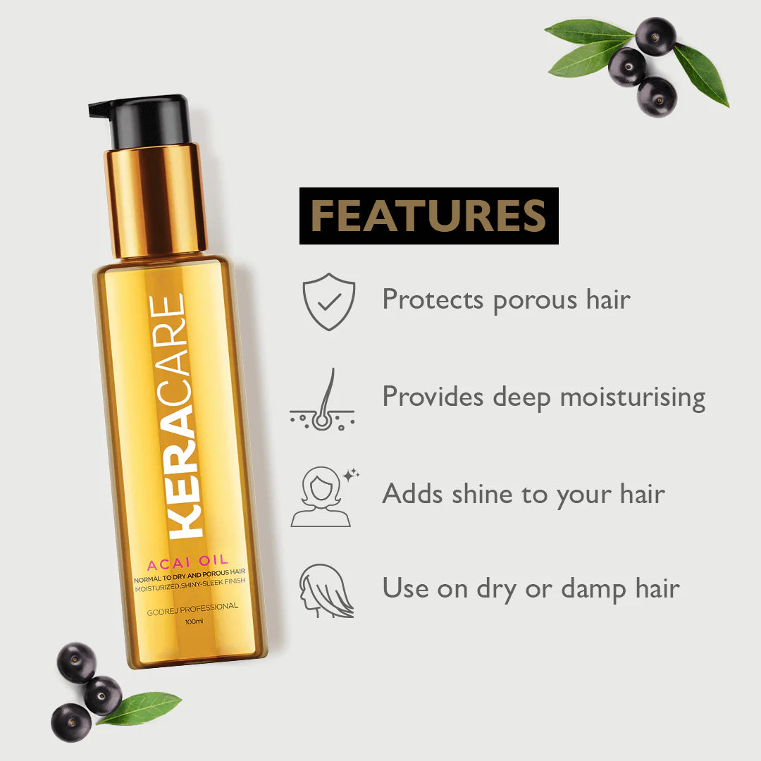 Keracare Acai Oil - 100ml | FOR DRY AND DAMAGED HAIR