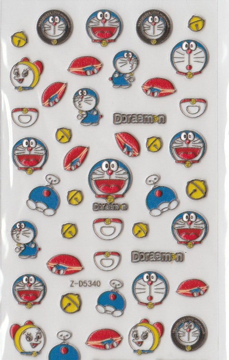 5D Self-Adhesive Nail Art Stickers - Doremon 5340