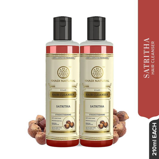 Khadi Natural Herbal Satritha Shampoo Gentle Cleansing (420ml), Pack of 2 (210 * 2)