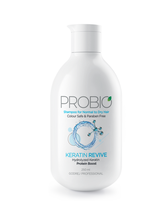 Probio Keratin Revive Shampoo - 250 ml + Press-On nails Silver Shimmer Under 50