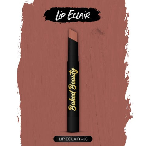 Lip Crayon Lipstick for Women, Lightweight & Nourishing Formula, 03 - Lip Eclair, Brown, 2.5 g