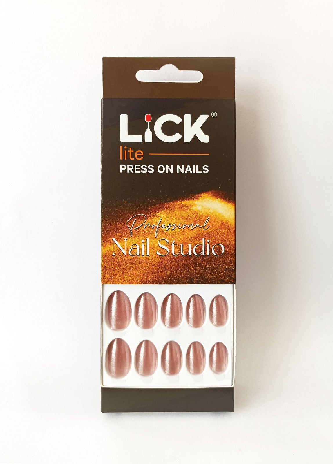 Lick Lite! Stick On Nails | Reusable False/Artificial/Fake Stick on Nails - Pink Chromatic - 24 pcs