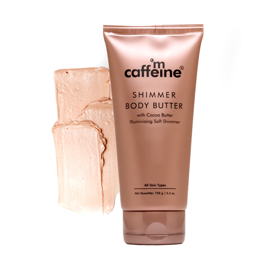 mCaffeine Shimmer Body Butter with Cocoa Butter for Shimmery & Glowing Skin | Limited Edition - 150 g