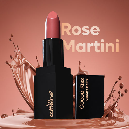mCaffeine Cocoa Kiss Creamy Matte Lipstick-Rose Martini