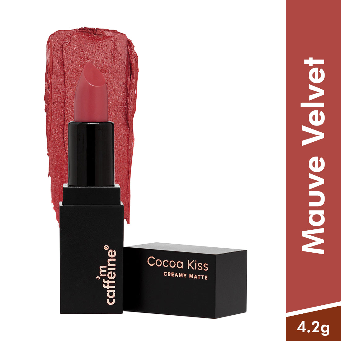 mCaffeine Cocoa Kiss Creamy Matte Lipstick - Mauve Velvet