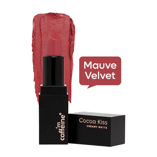 mCaffeine Cocoa Kiss Creamy Matte Lipstick - Mauve Velvet