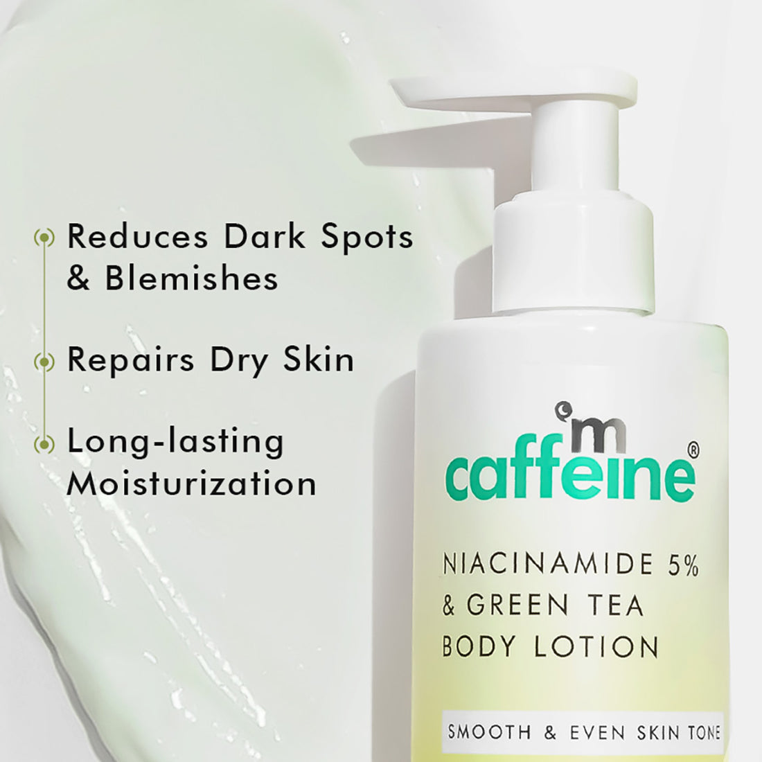 mCaffeine Green Tea & 5% Niacinamide Serum Body Lotion - 200 ml