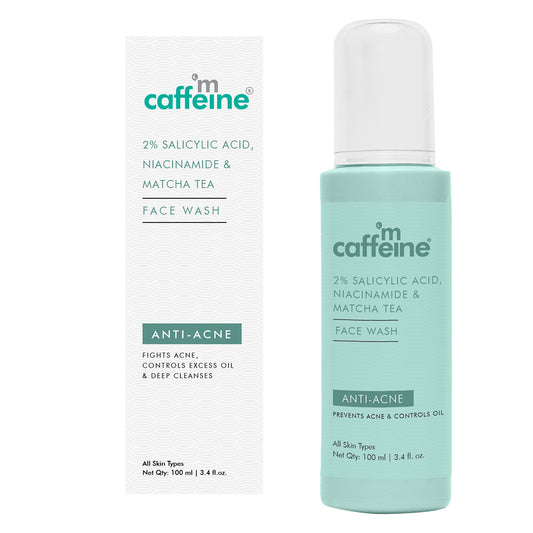 mCaffeine 2% SALICYLIC ACID Niacinamide & MATCHA TEA FACE WASH