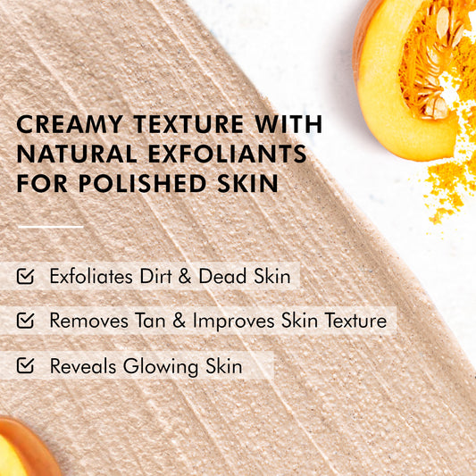 mCaffeine Smoky Pumpkin Spice Coffee Body Scrub for Glowing Skin, Exfoliates & Removes Tan