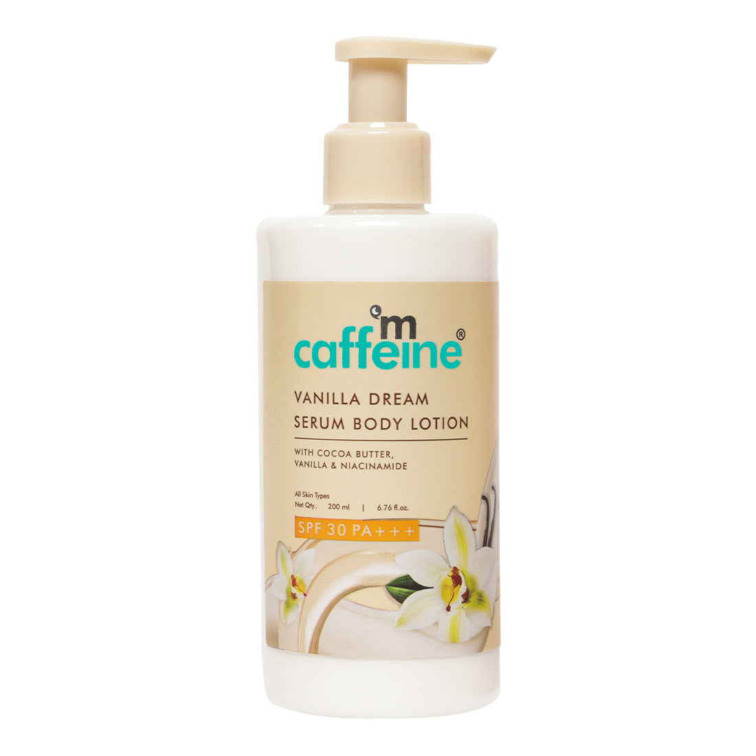 mCaffeine Vanilla Dream Serum Body Lotion SPF 30 PA+++ with Niacinamide & Cocoa Butter