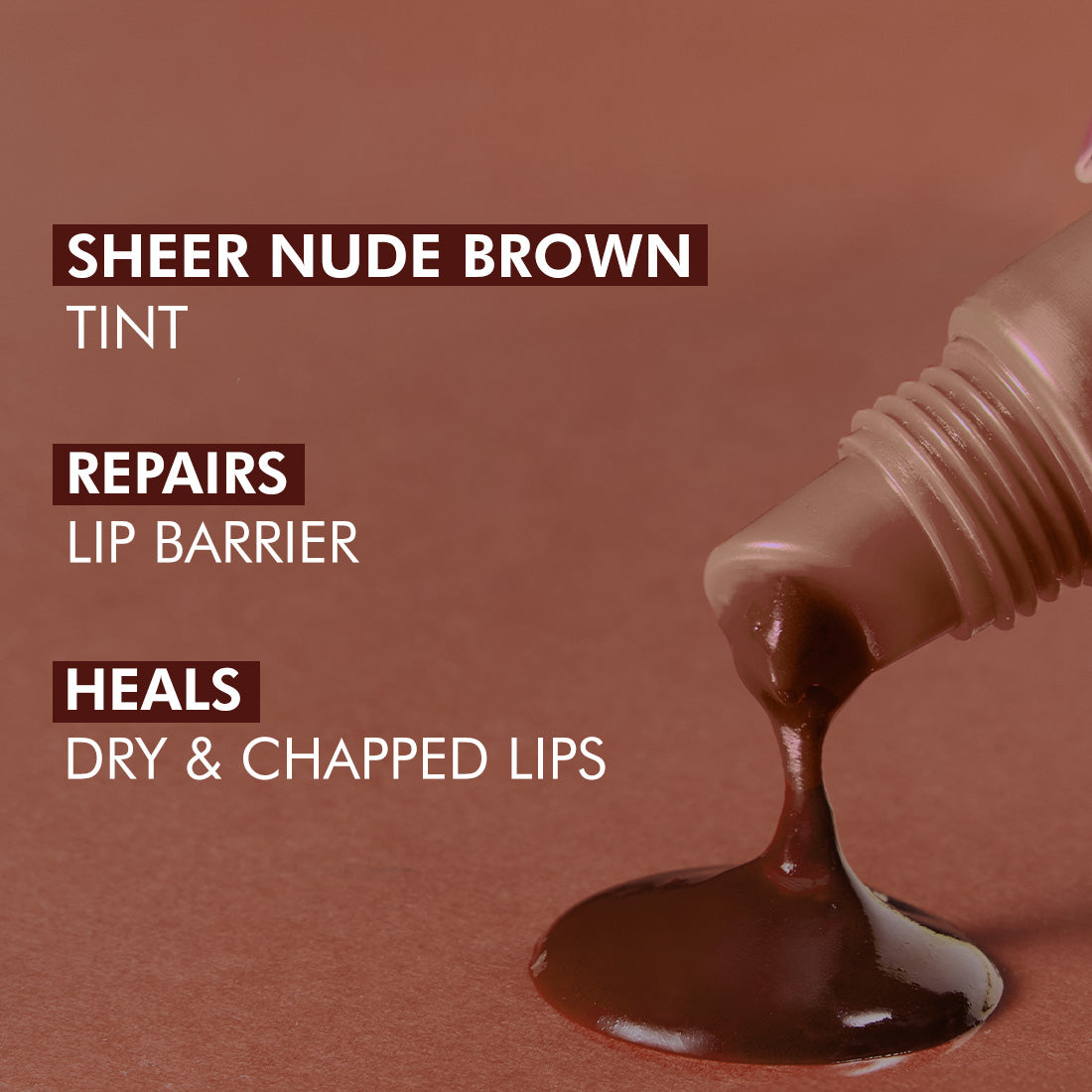 mCaffeine Lip Juice Tinted Lip Balm - Caramel Toffee | Sheer Brown Tint | 24 hrs Moisturization