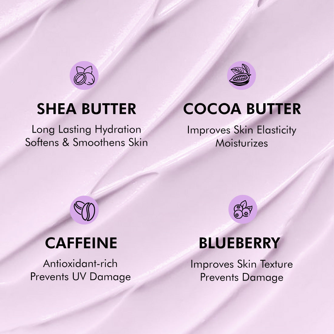 mCaffeine Blueberry Swirl Deep Moisturizing Body Butter| 5-Essential Ceramides & 72 Hrs Moisture