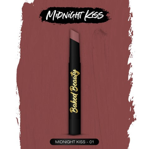 Lip Crayon Lipstick for Women, Lightweight & Nourishing Formula, 01 - Midnight Kiss, Muted Pink, 2.5 g