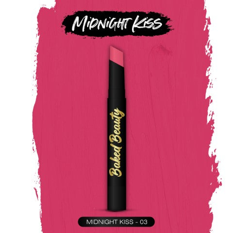 Lip Crayon Lipstick for Women, Lightweight & Nourishing Formula, 03 - Midnight Kiss, Bright Pink, 2.5 g