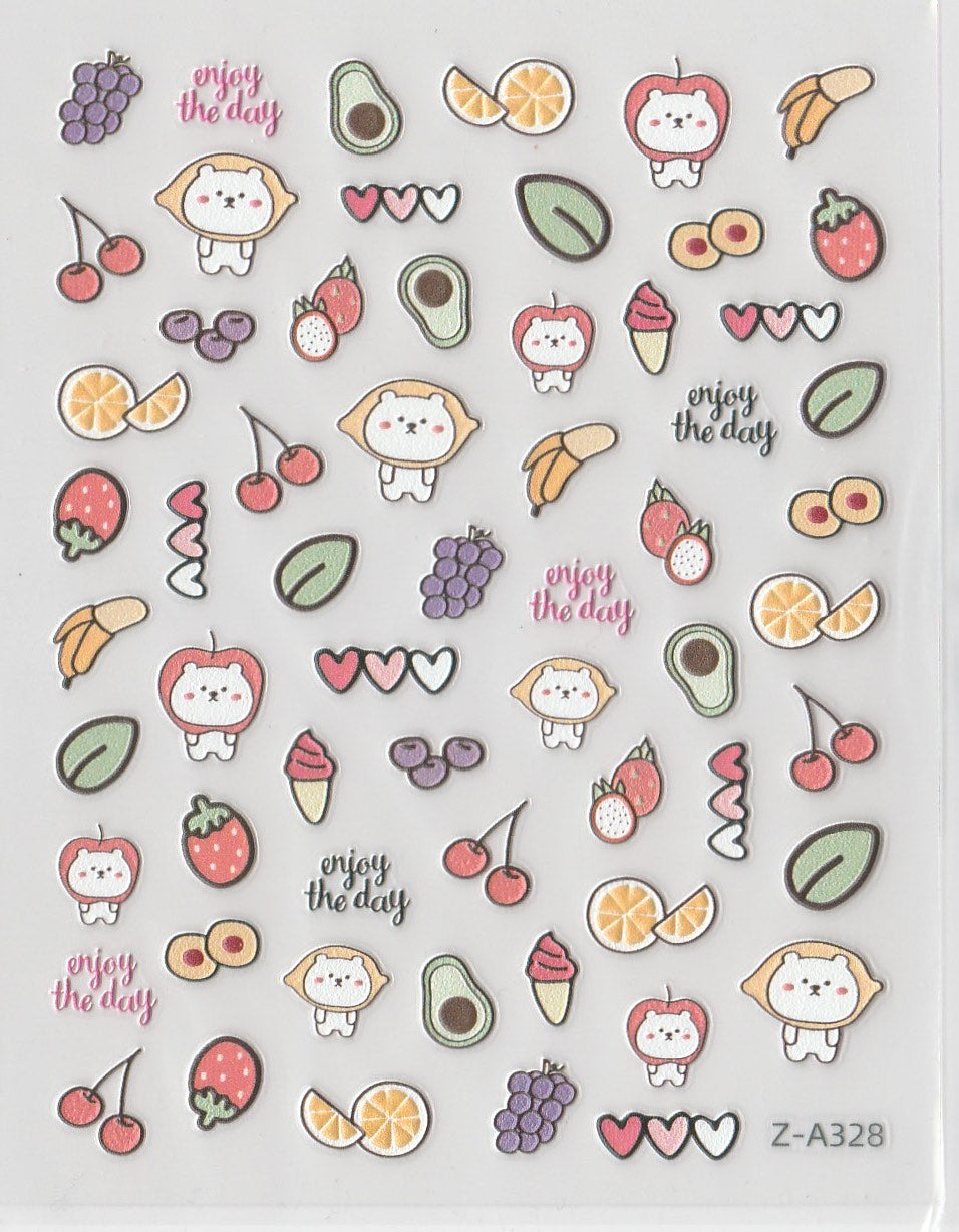 5D Self-Adhesive Nail Art Stickers - Enjoy the Day A328