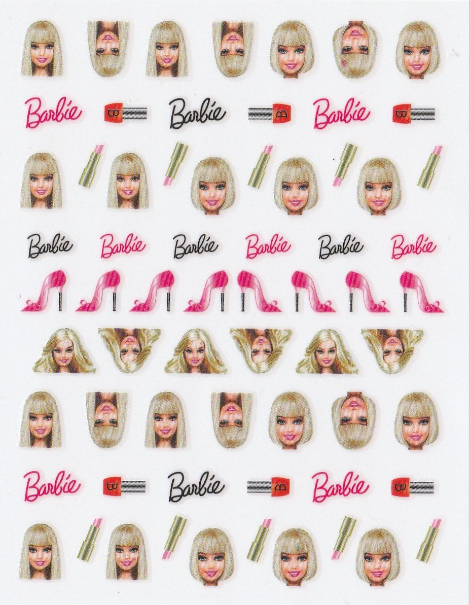 3D Self-Adhesive Nail Art Stickers - Barbie 003