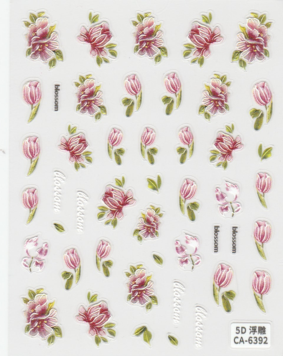 5D Self-Adhesive Nail Art Stickers - Blossom 6392