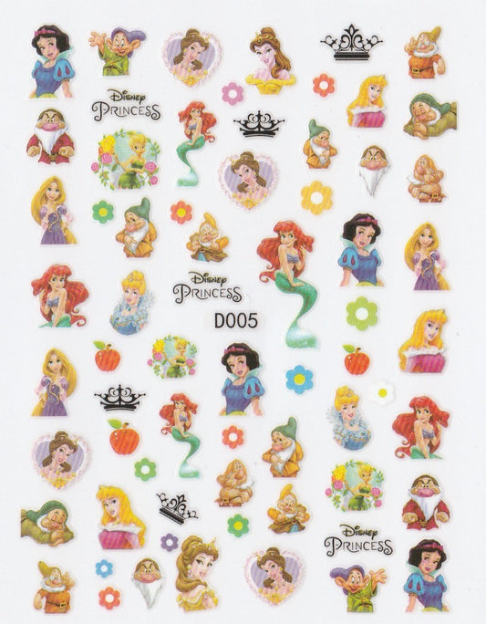 3D Self-Adhesive Nail Art Stickers - Princess D005