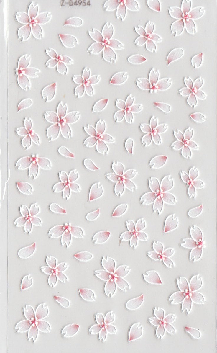 5D Self-Adhesive Nail Art Stickers - Flowers D4954