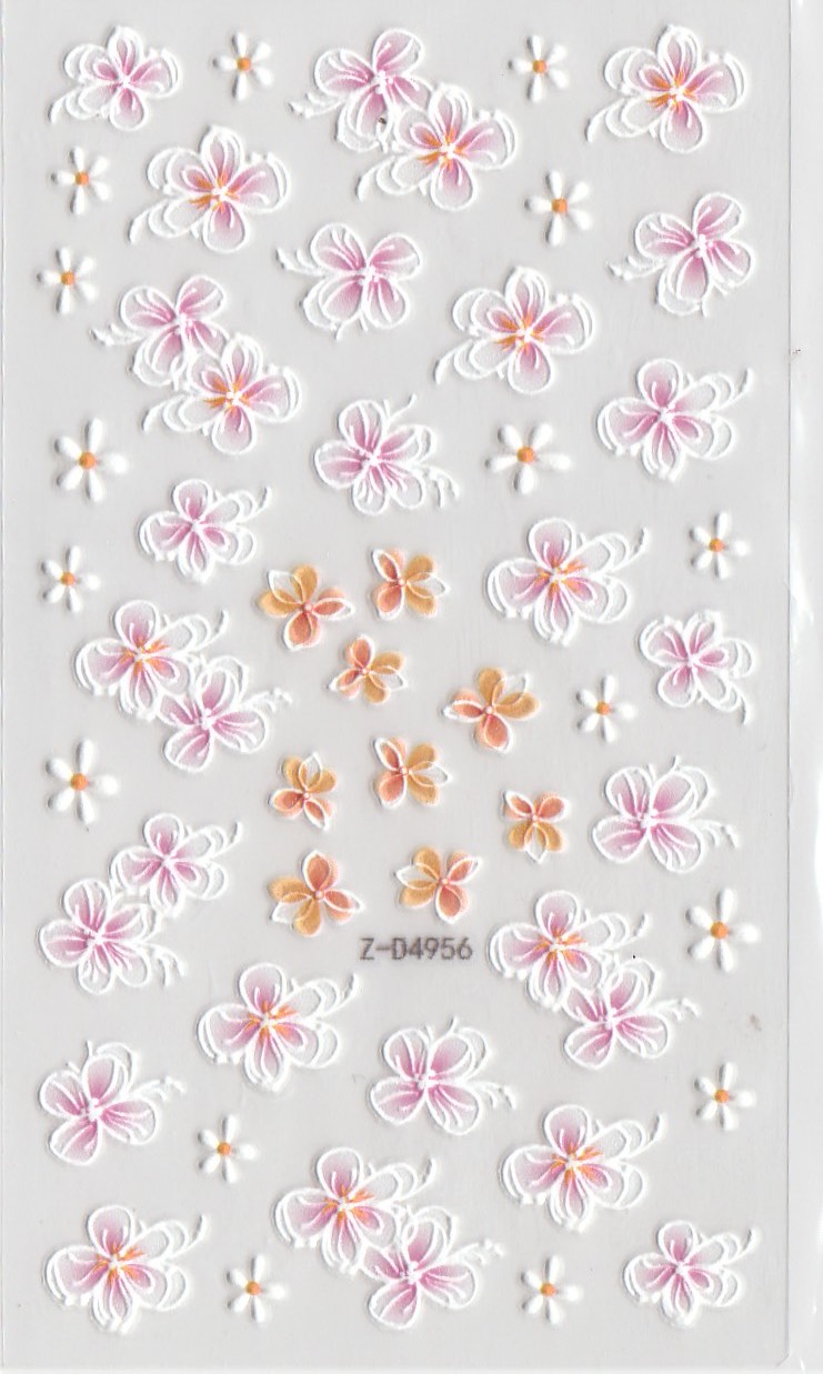 5D Self-Adhesive Nail Art Stickers - Flowers CA6129