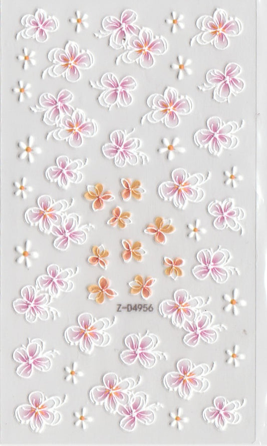 5D Self-Adhesive Nail Art Stickers - Flowers CA6129