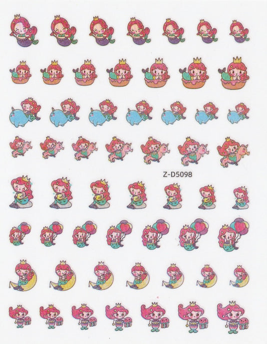 3D Self-Adhesive Nail Art Stickers - Mermaid D5098