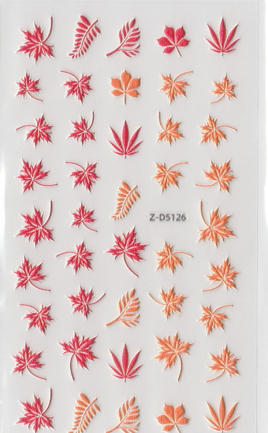 5D Self-Adhesive Nail Art Stickers - Fall D5126