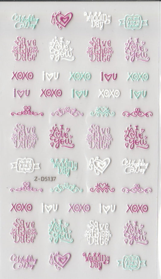 5D Self-Adhesive Nail Art Stickers - Grafitti D5137