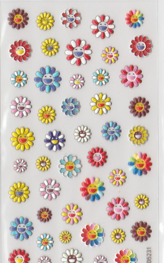 5D Self-Adhesive Nail Art Stickers - Smiley D5231