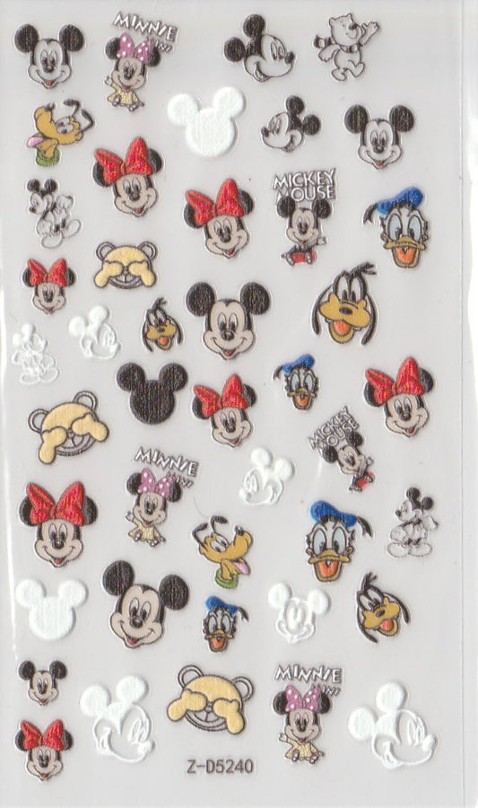 5D Self-Adhesive Nail Art Stickers - Disney D5240