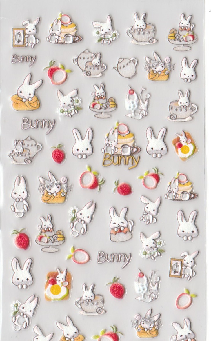 5D Self-Adhesive Nail Art Stickers - Bunny D5342