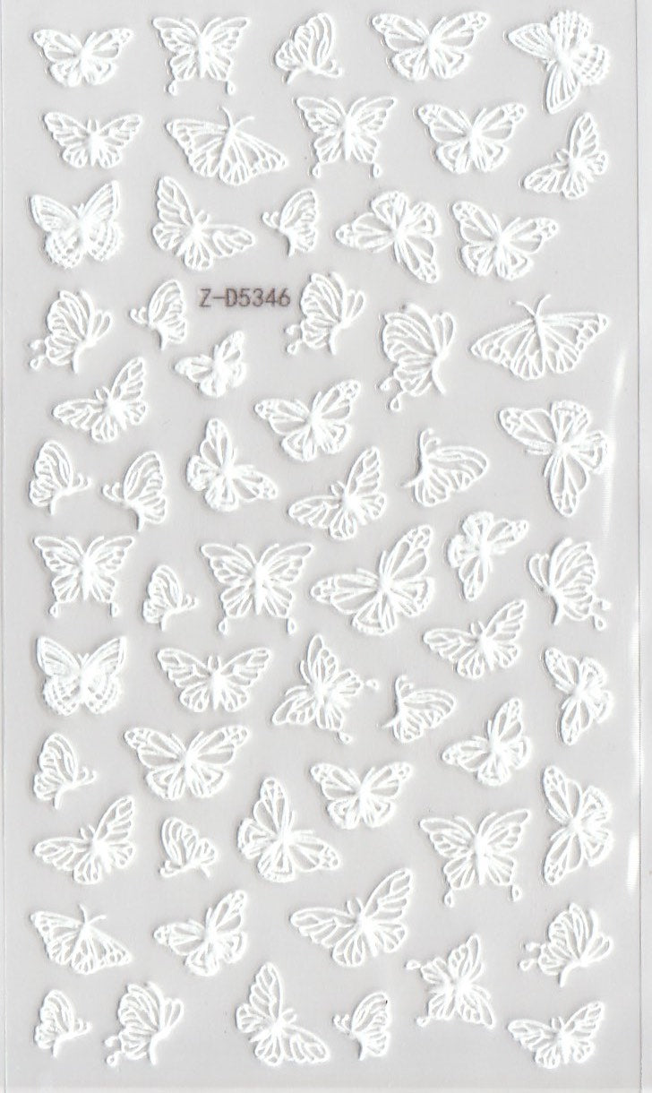 5D Self-Adhesive Nail Art Stickers - Butterfly D5346